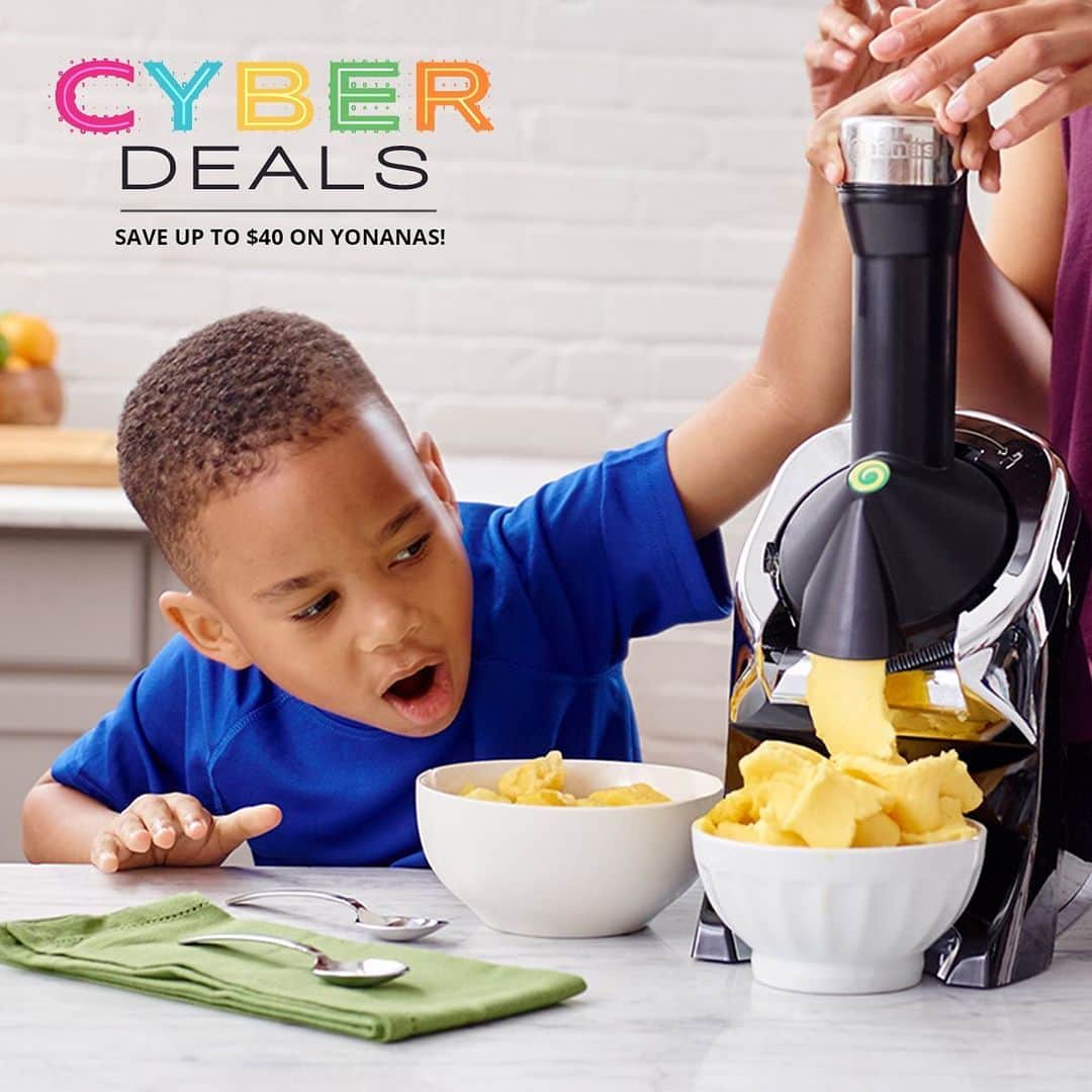 Yonanasさんのインスタグラム写真 - (YonanasInstagram)「Deals so sweet, they deserve a whole week! Get Yonanas starting at just $29.99 + Free Shipping within Continental US during our Cyber Week Sale. ⁠⠀ Surprise your loved ones with a sweet treat this holiday season. Yonanas turns FRUIT into delicious soft-serve "ice cream". ⁠⠀ ⁠⠀ Swipe & shop the tags in the photos now!」12月3日 1時17分 - yonanas
