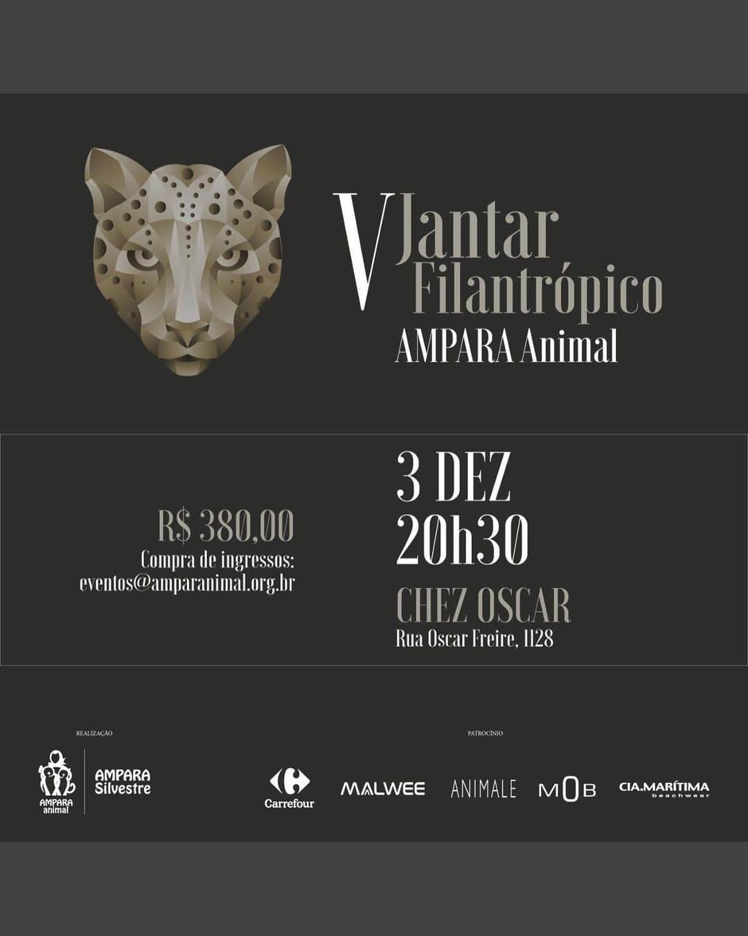 Thaila Ayalaさんのインスタグラム写真 - (Thaila AyalaInstagram)「Tenho um convite mais que especial pra vocês.  Amanhã terça feira em Sp acontece o Jantar Filantrópico da @amparanimal . Festa Linda com gente linda e a CAUSA MAIS LINDA AINDA.  Estou junto a @amparanimal há 10 anos sei a seriedade do trabalho e a dificuldade de seguir com esse trabalho tão importante para os nossos bichinhos.  Então espero que possam ir aproveitar o evento mas se por acaso não puder e quiser ajudar entre em contato pelo e-mail que está aí na fotinha. 🐶🐱🦊🦁🐼🐨🐯🐵」12月3日 1時26分 - thailaayala