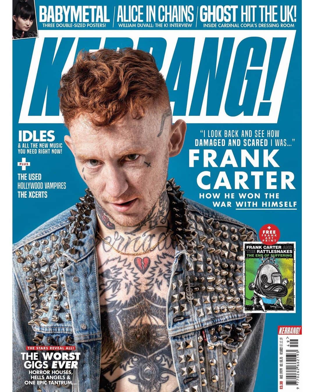 Kerrang!さんのインスタグラム写真 - (Kerrang!Instagram)「In this week’s issue – out Wednesday, December 4 – Frank Carter reveals how he won the war with himself. Pre-order the mag now and get it delivered straight to your door, anywhere in the 🌍: Kerrang.Newsstand.co.uk」12月3日 1時39分 - kerrangmagazine_