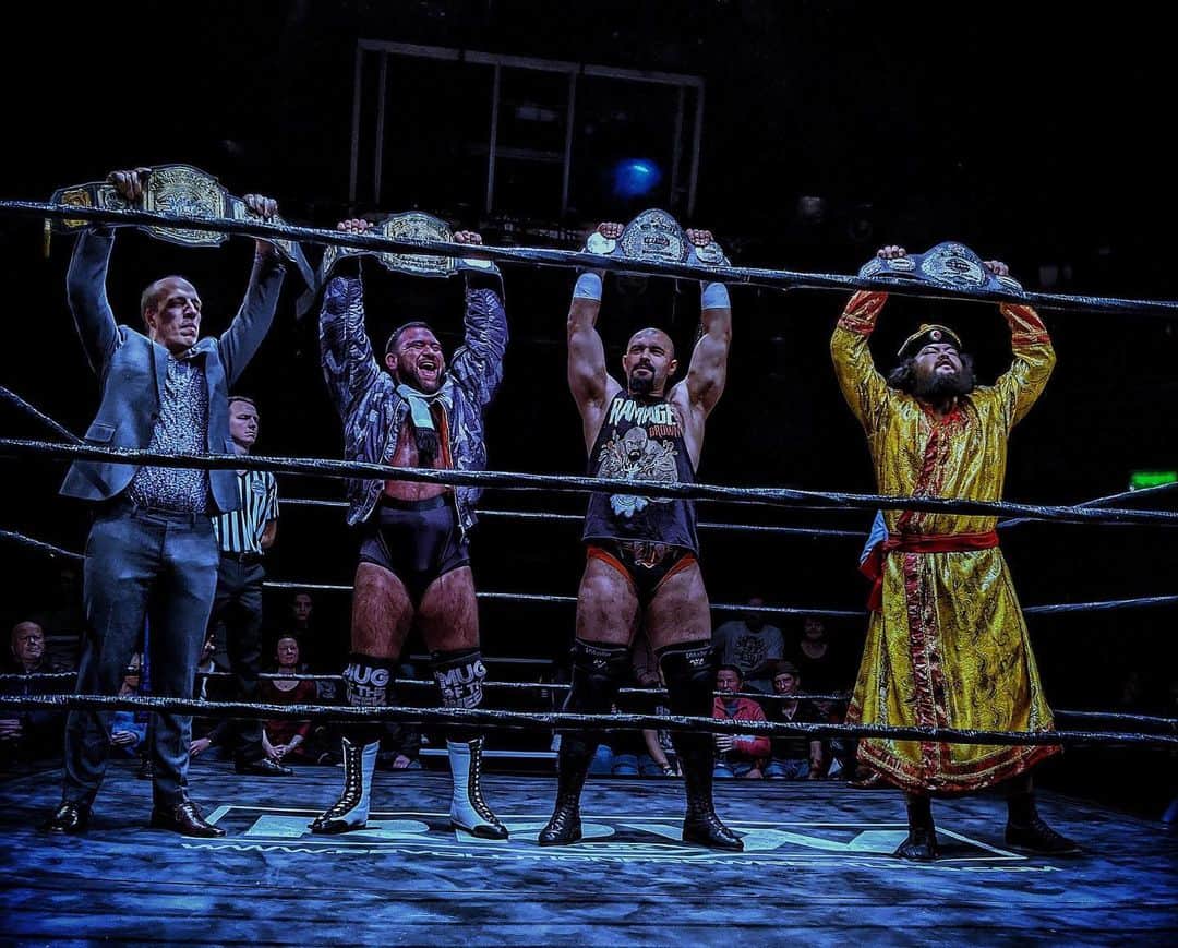 のインスタグラム：「We “THE LEGION” is the strongest. #LordGideonGrey  #ShaSamuels  #RampageBrown  #GreatOKharn」