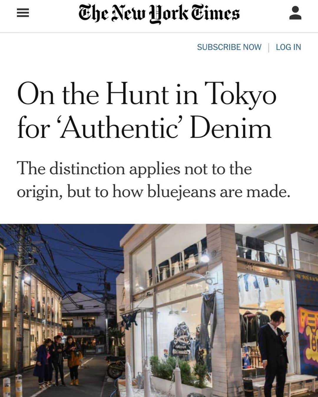 デンハムさんのインスタグラム写真 - (デンハムInstagram)「The New York Times. “On the hunt in Tokyo for Authentic denim” #thenewyorktimes #tokyo #denim #jeans #madeinjapan #denham #jasondenham #denhamthejeanmaker #thetruthisinthedetails」12月2日 17時48分 - denhamthejeanmaker