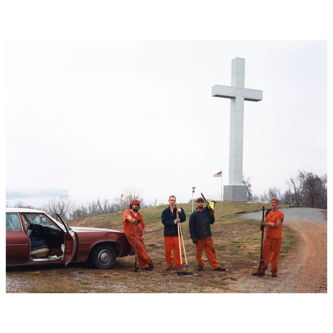 Magnum Photosさんのインスタグラム写真 - (Magnum PhotosInstagram)「Today on Magnum: Alec Soth (@littlebrownmushroom) and publisher Michael Mack (@mack_books) discuss their collaborations, and the rewards of bookmaking as part of photographic practice, in a conversation moderated by @dismy. Link in bio. . This conversation was originally published in issue 30 of @ima_online. . PHOTO: Fort Jefferson Memorial Cross at the confluence. Sleeping by the Mississippi. Wickliffe, Kentucky. 2002. USA. . © @littlebrownmushroom/#MagnumPhotos . #AlecSoth #MagnumLearn #AlecSothCourse #photobooks」12月2日 19時00分 - magnumphotos