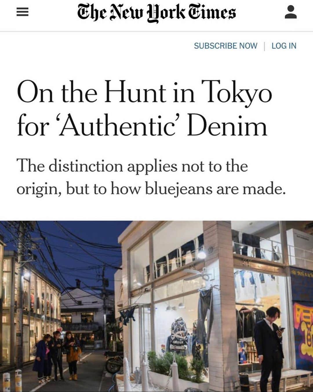 denham_japanさんのインスタグラム写真 - (denham_japanInstagram)「The New York Times. ﻿ “On the hunt in Tokyo for Authentic denim”﻿ ﻿ #thenewyorktimes #tokyo #denim #jeans #madeinjapan #denham #jasondenham #denhamthejeanmaker #thetruthisinthedetails #denhamdaikanyamastore #根岸洋明」12月2日 21時29分 - denham_japan_by_aki_negishi