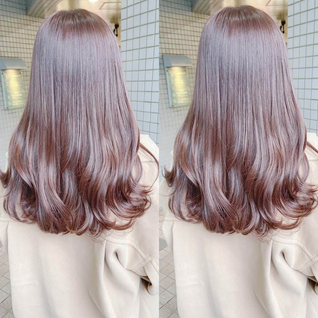 佃加菜さんのインスタグラム写真 - (佃加菜Instagram)「creamy latte pink♡ 柔らかいベージュの中にほんのりピンクが可愛い♡ 毛先は揃えてカットすれば、ランダムに巻いても清潔感が出ます♡」12月2日 23時58分 - tsukuda_kana