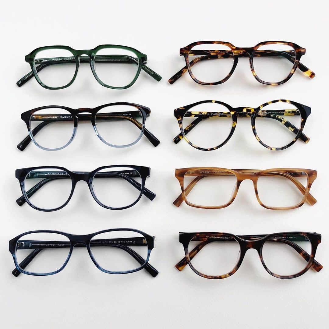 Warby Parkerのインスタグラム：「Which group are you from our Winter 2019 collection: Moody jewel tones (left) or woodsy tortoises (right)? 🗣⬇️」