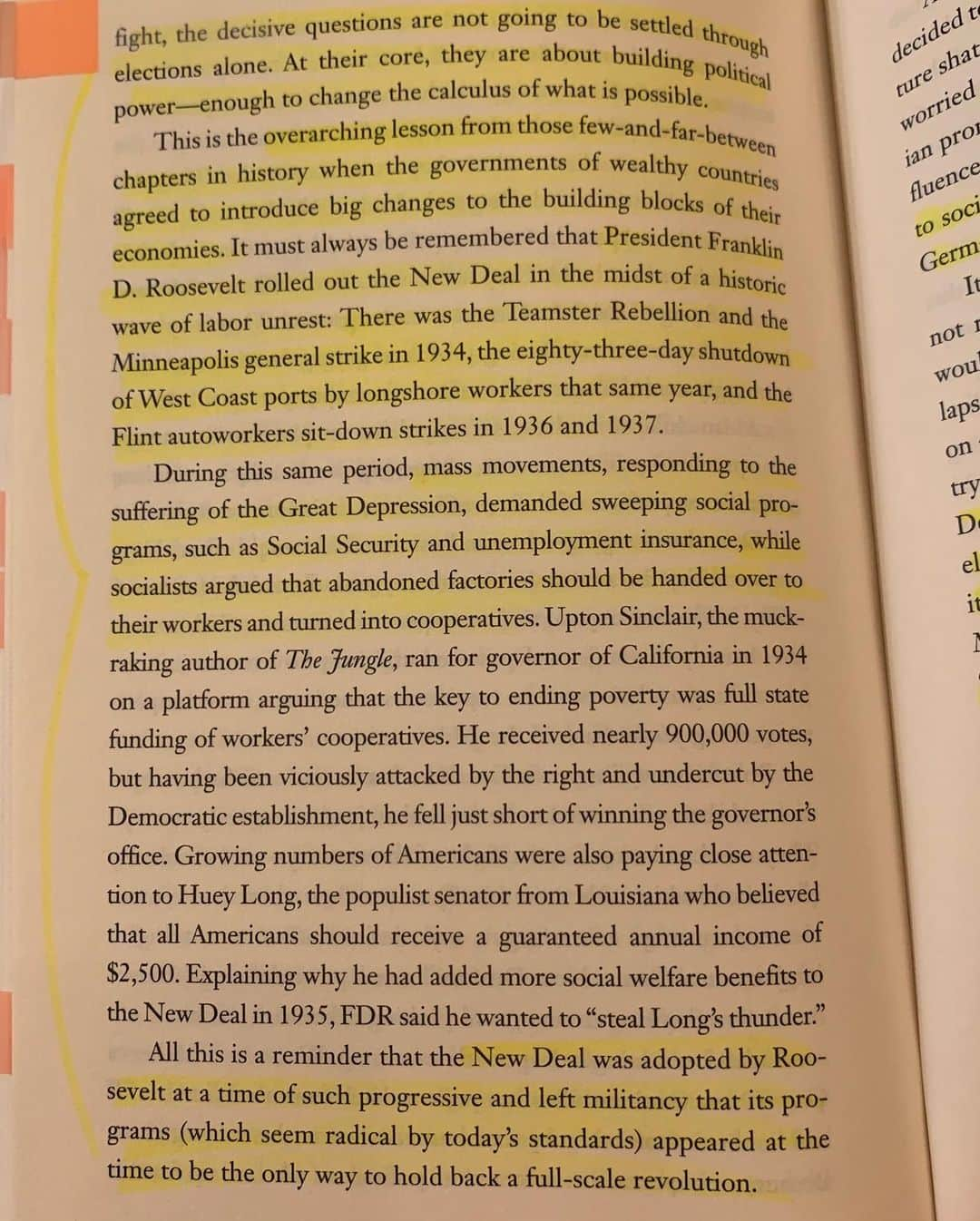 マット・マクゴリーさんのインスタグラム写真 - (マット・マクゴリーInstagram)「"On Fire: The (Burning) Case for a Green New Deal" by Naomi Klein ( @NaomiAKlein on Twitter ) # This is one of the most important books that I have ever read, and it undoubtedly lit a fire in me.  For many of us, facing the truth about climate chaos can be so overwhelming, saddening, and frustrating, to the point where we feel hopeless.  Or at the very least, unable to really sit with this truth for long enough to figure out what actions we can take that will truly have an impact.  For me, this book shifted me away from this disempowering dichotic into feelings of bold, expansive vision and possibility. # One of the most important points of the book, (that my friend @favianna1 has also been telling me about this past year) is that climate chaos is actually deeply connected to and actually the result all of the other social issues that we are up against.  The fight is not separate.  Just as with other systems of oppression, the root causes are white supremacy, colonization, patriarchy, and this fundamental ideology of domination and extraction.  Just as this country has extracted without abandon from Native Americans, African Americans, and poor and working class people of all races and genders, we have pillaged the Earth in our constant capitalist quest for more.  And the effects of climate chaos are primarily caused by the Global North (led by the U.S.) and primarily impact the Global South (which is disproportionately POC). Even in the U.S., the dirtiest industries are most often polluting poor Black and Brown neighborhoods. # This book, and specifically The Green New Deal, poses what is truly our only hope to avert the complete catastrophe that will be caused by climate chaos.  The answer is climate justice.  The recognition that those who are most affected must be centered, and that the only way to actually make significant enough change in our carbon emissions is to drastically restructure our domination and extraction economy to one that actually serves all people. And this must be done as it always has been, by building strong enough social movements to contest the powers that be. #GreenNewDeal # My Booklist: bit.ly/mcgreads (link in bio) #mcgreads」12月3日 2時46分 - mattmcgorry