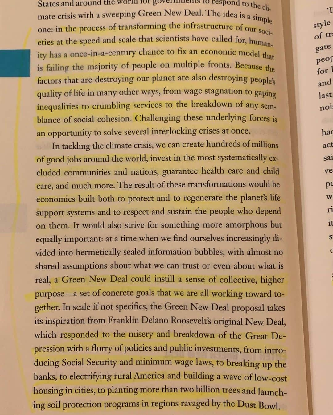 マット・マクゴリーさんのインスタグラム写真 - (マット・マクゴリーInstagram)「"On Fire: The (Burning) Case for a Green New Deal" by Naomi Klein ( @NaomiAKlein on Twitter ) # This is one of the most important books that I have ever read, and it undoubtedly lit a fire in me.  For many of us, facing the truth about climate chaos can be so overwhelming, saddening, and frustrating, to the point where we feel hopeless.  Or at the very least, unable to really sit with this truth for long enough to figure out what actions we can take that will truly have an impact.  For me, this book shifted me away from this disempowering dichotic into feelings of bold, expansive vision and possibility. # One of the most important points of the book, (that my friend @favianna1 has also been telling me about this past year) is that climate chaos is actually deeply connected to and actually the result all of the other social issues that we are up against.  The fight is not separate.  Just as with other systems of oppression, the root causes are white supremacy, colonization, patriarchy, and this fundamental ideology of domination and extraction.  Just as this country has extracted without abandon from Native Americans, African Americans, and poor and working class people of all races and genders, we have pillaged the Earth in our constant capitalist quest for more.  And the effects of climate chaos are primarily caused by the Global North (led by the U.S.) and primarily impact the Global South (which is disproportionately POC). Even in the U.S., the dirtiest industries are most often polluting poor Black and Brown neighborhoods. # This book, and specifically The Green New Deal, poses what is truly our only hope to avert the complete catastrophe that will be caused by climate chaos.  The answer is climate justice.  The recognition that those who are most affected must be centered, and that the only way to actually make significant enough change in our carbon emissions is to drastically restructure our domination and extraction economy to one that actually serves all people. And this must be done as it always has been, by building strong enough social movements to contest the powers that be. #GreenNewDeal # My Booklist: bit.ly/mcgreads (link in bio) #mcgreads」12月3日 2時46分 - mattmcgorry