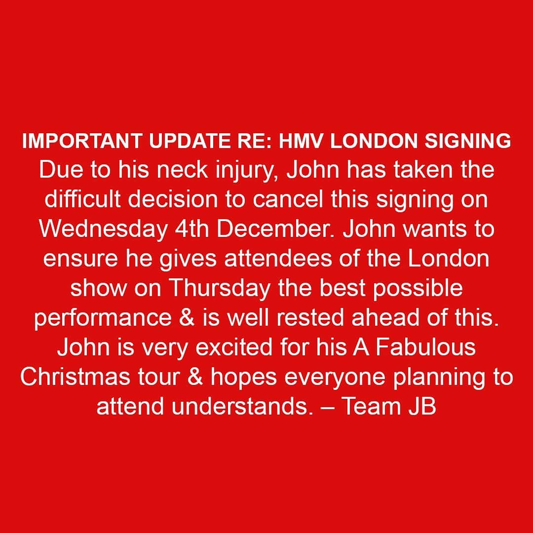 ジョン・バロウマンさんのインスタグラム写真 - (ジョン・バロウマンInstagram)「Important update RE: HMV London signing.」12月3日 5時00分 - johnscotbarrowman