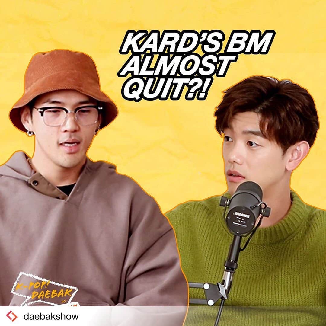 K.A.R.Dさんのインスタグラム写真 - (K.A.R.DInstagram)「#Repost from @daebakshow . The moment you’ve all been waiting for: @bigmatthewww has arrived! ⠀ KARD’s BM talks who he fanboys over, the origin of the big tittie committee, and why he almost wasn't in KARD. Say what?! ⠀ #EricNam #에릭남 #KARD #BM #DaebakShow #DIVEStudios」12月3日 7時54分 - official_kard