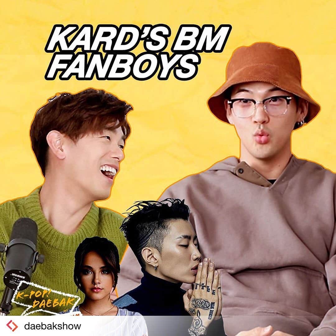 K.A.R.Dさんのインスタグラム写真 - (K.A.R.DInstagram)「#Repost from @daebakshow . The moment you’ve all been waiting for: @bigmatthewww has arrived! ⠀ KARD’s BM talks who he fanboys over, the origin of the big tittie committee, and why he almost wasn't in KARD. Say what?! ⠀ #EricNam #에릭남 #KARD #BM #DaebakShow #DIVEStudios」12月3日 7時54分 - official_kard