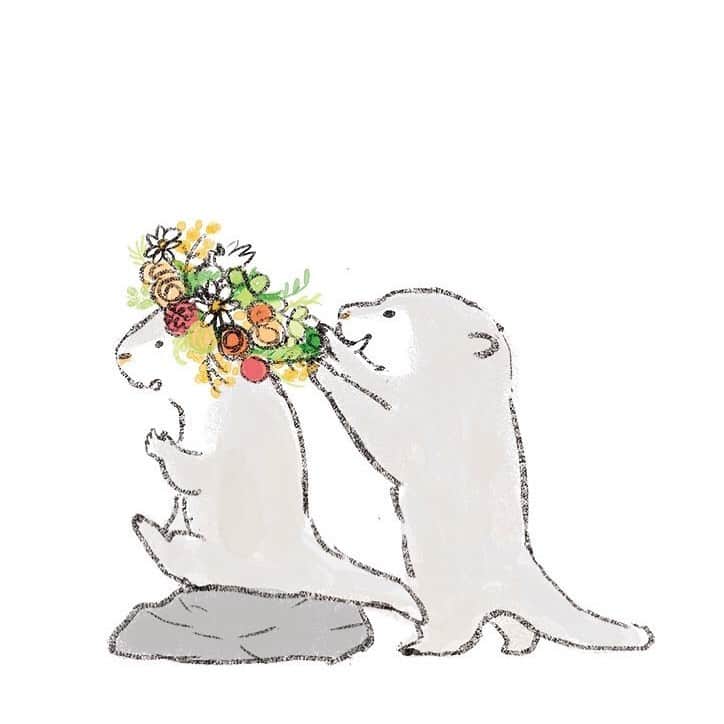 momoroさんのインスタグラム写真 - (momoroInstagram)「プレゼント #illustration #otter#カワウソ#ももろ#momoro」12月3日 8時41分 - momoro6666