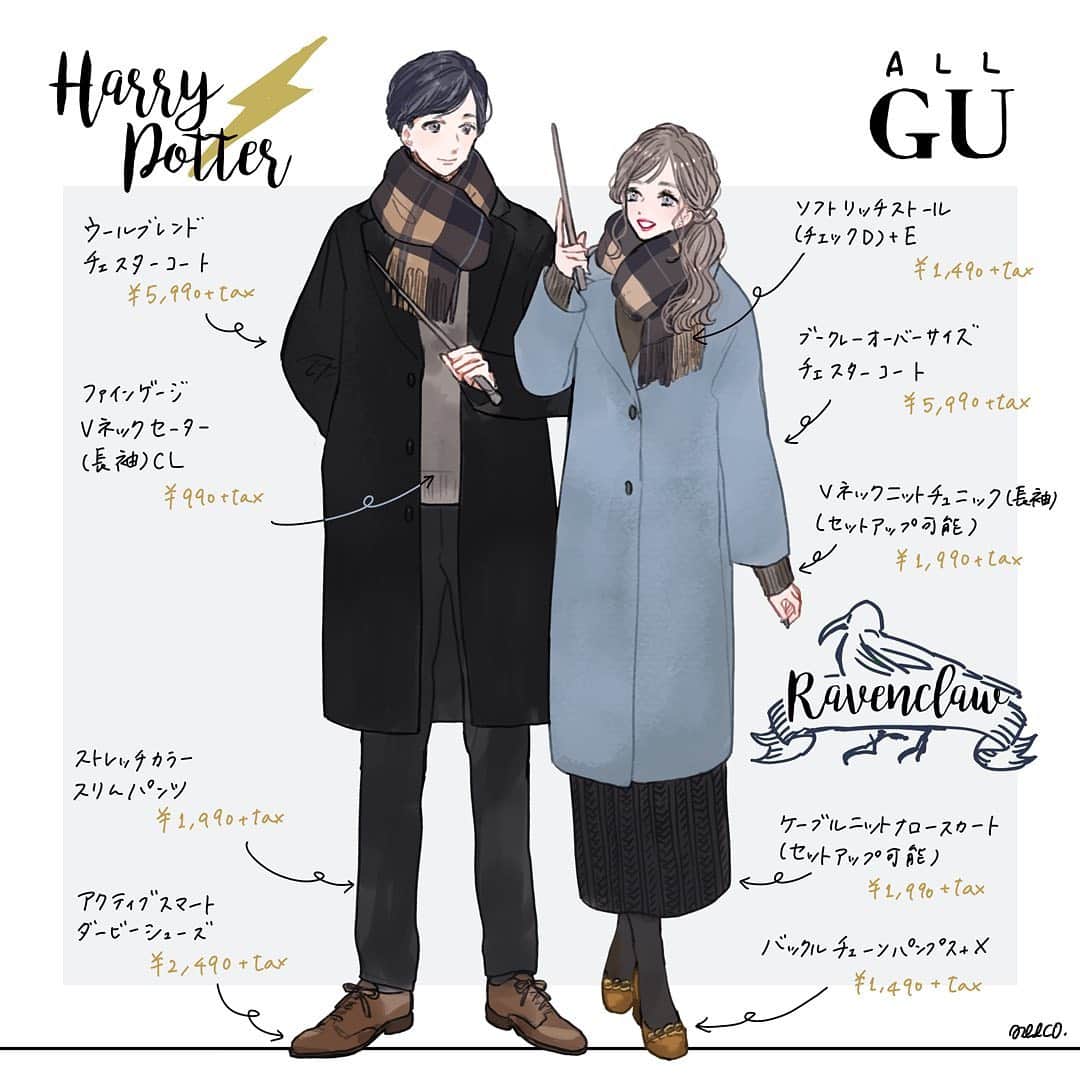 みーこさんのインスタグラム写真 みーこinstagram オールgu レイブンクローイメージコーデ イラスト ファッション ファッションコーデ ファッションイラスト ユニバ ユニバーサルスタジオジャパン Usj ハリーポッター レイブンクロー ユニバコーデ