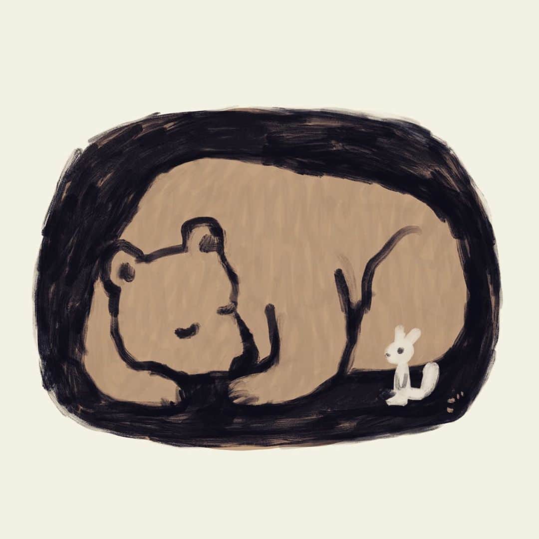 合田経郎のインスタグラム：「憧れの冬眠。 #らくがき生活」