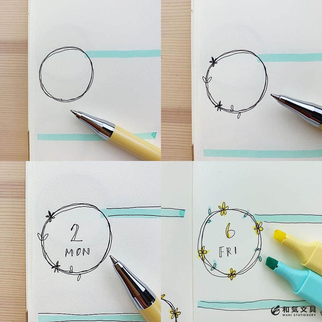 文房具の和気文具さんのインスタグラム写真 - (文房具の和気文具Instagram)「今回は スタビロ スイングクール でかんたん自作手帳を作ってみました。ボールペンでぐるぐると丸を書いてマーカーで色をつけるだけで可愛い自作手帳が出来ますよ～。 ・ 優しいパステルカラーのマーカーと、手描き感たっぷりのボールペンの線がとってもいい感じです。 ・ マーカーは色を使いすぎないのがポイント。簡単に可愛く書けるのでぜひお試しくださいませ(^^) ・ 『書き方』や『スイングクールとボールペンの相性比較』など詳細はウェブマガジンに掲載しています。 ↓プロフィールのURLからどうぞ @wakibungu ・ #手帳 #日記 #ノート #マーカー #スタビロ #スイングクール #自作手帳 #文房具 #文具 #文具控 #手帳会議 #diary #journal #notebook #stabilo #swingcool #stationery #和気文具 #大阪」12月3日 11時43分 - wakibungu