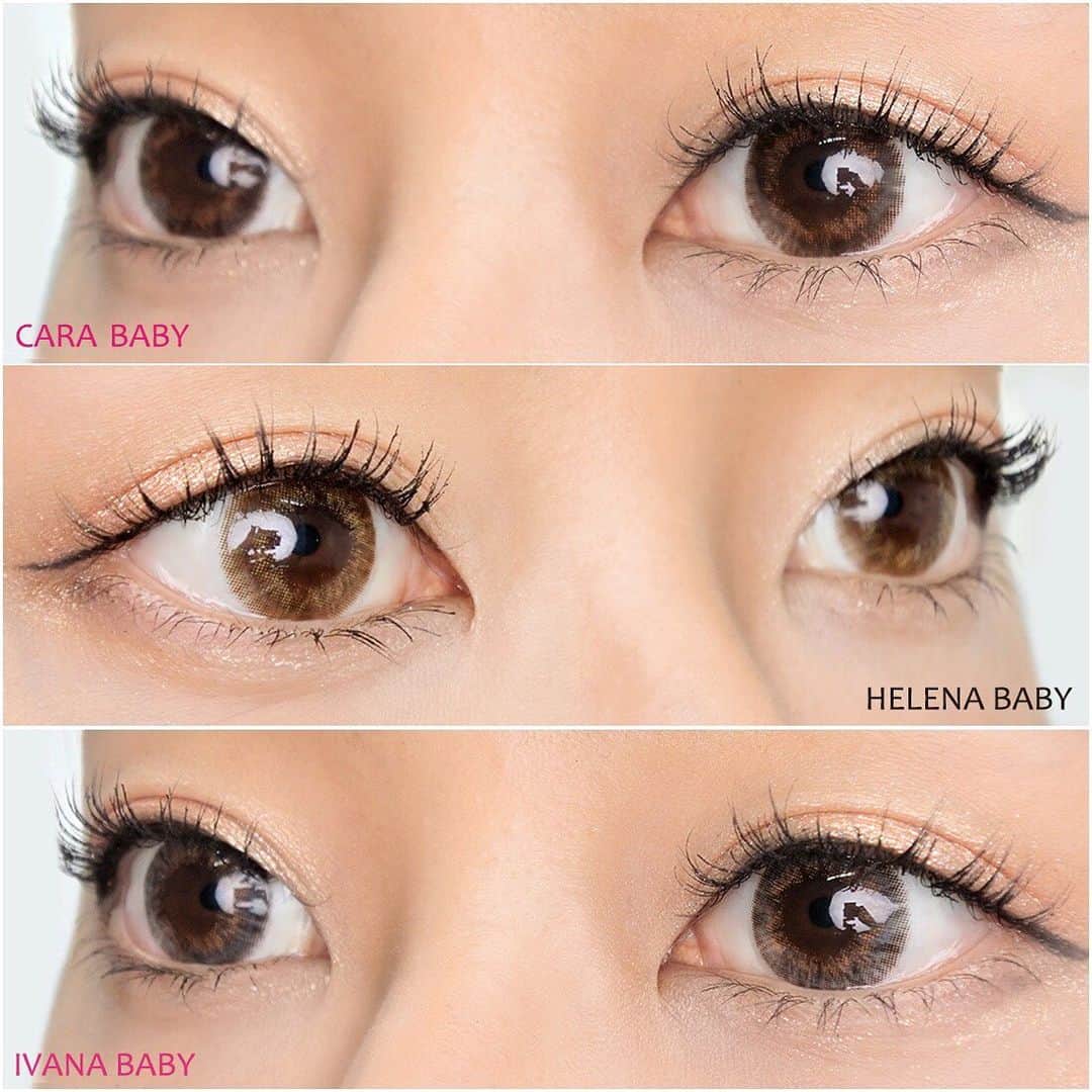 クイーンアイズさんのインスタグラム写真 - (クイーンアイズInstagram)「. #チルベイビー . 《LENS SPEC》 👁DIA:14.0mm,14.2mm 🎨着色直径:13.0mm,13.6mm 🔍BC:8.6mm🗓期間:ワンデー 🌤UVカット:なし💧モイスト:なし . 📸:Yuri👀:かなり暗い黒目 . 本日12/3からクイーンアイズで発売開始💕 JJ専属モデルGABBY(ギャビー)ちゃん プロデュースカラコン😍☝️ . #カーラベイビー #ヘレナベイビー #イヴァナベイビー #リアベイビー #リオナベイビー #ベイビーブー . 全6色のカラバリですが雰囲気はバラバラ❣️ チルベイビーは100%ナチュラルでも 100%ハーフ系でもなく、なりたいイメージに合わせて 気軽に使えるようデザインされているそう🤔✨ どの色もナチュラル過ぎずハーフ過ぎないから 自分のメイクに合わせて使いやすいです😚💗 . チルベイビーの1番のポイントは値段の安さ⚠️ 1箱6枚入り￥990(税別)で ￥1,000を切っているから驚き😳💥 . パッケージもこんなイケてるの見た事ないくらい すごくかわいい～💓💓 早速カラコンレポも公開しているので 是非見て手に取ってみてほしいです☺️✨ . #chillbaby #gabby #queeneyes #carababy #helenababy #ivanababy #leababy #lionababy #babyboo #eye #color #new #ギャビー #チルベイビー #クイーンアイズ #カラコン #カラコンレポ #カラコン紹介 #カラコンレビュー #美瞳 #렌즈」12月3日 12時09分 - queeneyes_official