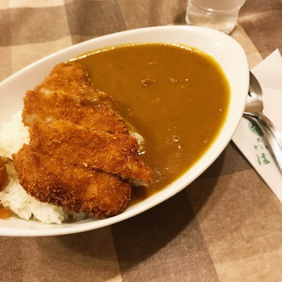 塚田文のインスタグラム：「お待たせ(?)しました😋⁉️ カレーショップでカレーを頼まないシリーズからの脱却💥  ついに、ついに…口にしました！はり重カレーショップのカレー🍛✨ 福神漬けを追い注文したら…カレー1人前では到底片付かない量の福神漬けが出て来ました。。。¥50-でこの量☠️大阪価格です💥  勿体無いババーなので、お店の方にお願いして残りはちゃんと持ち帰りました🤪✨ ここのカレーは初めて食べたのに、どこか懐かしさを感じる味。これまた美味しかった😋  トンカツがボリューミーで、私には限界レベルで満腹に。  #大阪グルメ#道頓堀#はり重カレーショップ #やっと #注文 #トンカツカレー  #豚の旨み #福神漬け大好き #懐かしい味 #三度目の正直 #福神漬け多め #勿体無いおばけ  #japantrip #japantravel #japanesefood #osaka #porkcutlet #curryrice #curryshop #oishii #fukujinzuke #japanesepickles #toomuch  #politeservice #retroatmosphere」