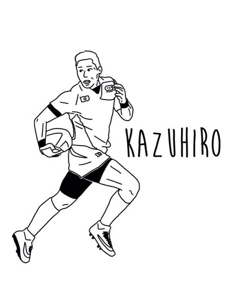 合谷和弘さんのインスタグラム写真 - (合谷和弘Instagram)「素敵な絵をありがとうございます♪ @yukiya416  最近描いてもらうこと多くて嬉しいなぁー☆  #japan7s #rugby #sevens #セブンズ #日本代表 #KazuhiroGOYA #kevin  #合谷和弘」12月3日 18時03分 - kazuhiro_goya
