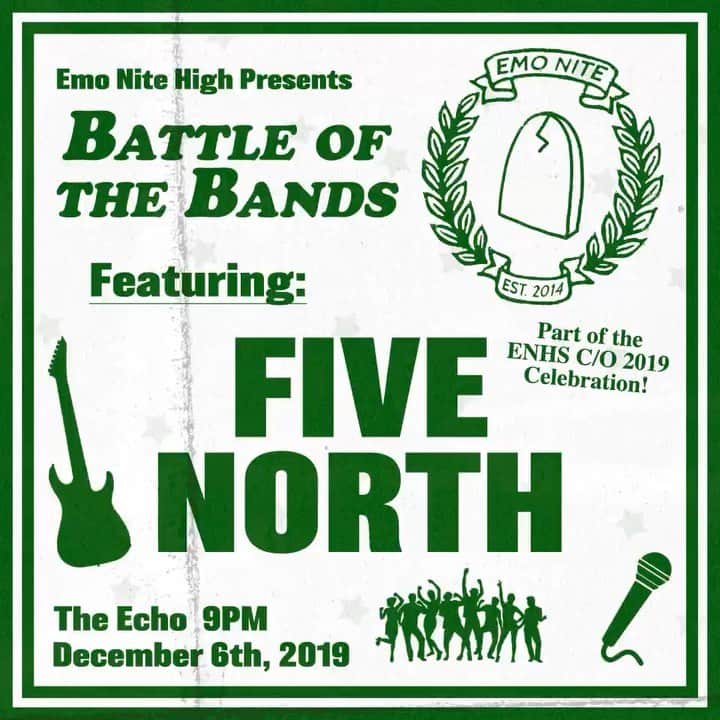 タイラー・ポジーのインスタグラム：「My bands going on stage 12/6 with my homies at @emonitela. Playing originals and a few covers you can bump and grind to. Would love to see any of you out there. Early Christmas present to @fivenorthofficial we go on at 10:15 pm. Ticket link in story」
