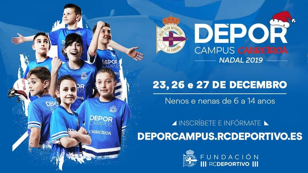 デポルティーボ・ラ・コルーニャさんのインスタグラム写真 - (デポルティーボ・ラ・コルーニャInstagram)「Este Nadal regresan os #DéporCampus @Cabreiroa con 3 sedes: Oroso, Sada e Pádel Plus⠀ ⠀ Os DéporCampus Cabreiroá regresan un ano máis en Nadal, ampliando ademais o número de sedes e a cobertura xeográfica. Novamente a sede da Escola RC Deportivo, Pádel Plus en Alvedro, manterá as súas portas abertas a semana de Nadal para levar a cabo esta proposta formativa e de lecer da Fundación Real Club Deportivo. A ela súmanse as sedes de Sada e Oroso, para chegar a máis nenos e nenas da provincia da Coruña.⠀ ⠀ Nos 3 casos, os días de actividade serán o 23, 26 e 27 de decembro para nenas e nenos entre os 6 e os 14 anos e as inscricións xa se atopan abertas en http://deporcampus.rcdeportivo.es até o mediodía do próximo xoves 19 de decembro.」12月3日 21時49分 - rcdeportivo