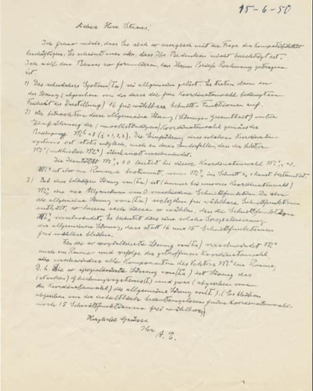 アルベルト・アインシュタインさんのインスタグラム写真 - (アルベルト・アインシュタインInstagram)「This 1950 handwritten letter from Albert Einstein is up for auction today at the Kedem Auction House. In the letter, which was sent to Einstein's former assistant and scientific partner Ernst Gabor Strauss, the famed physicist discusses his early work on unified field theory.  #auction #einstein」12月3日 23時05分 - alberteinstein