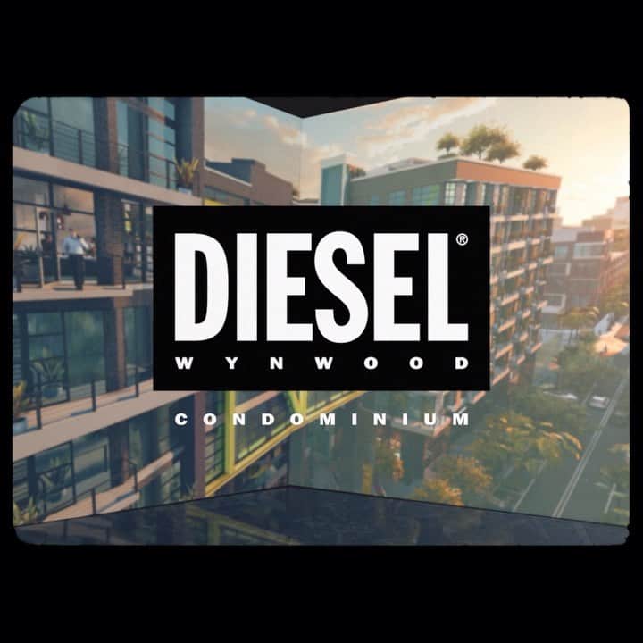 ディーゼルのインスタグラム：「143 one of a kind t-shirts. Buy one of them and get an apartment in the most uniquely designed building of Miami… FOR FREE*. #dieselwynwood #condotshirts *Check the link in bio for details  For the first time ever, together with the real estate group Bel-Invest, Diesel and @dieselliving entered the world of real estate with the first residential DIesel building, located in Miami’s Wynwood district.」
