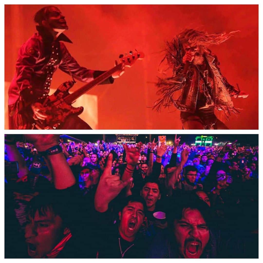 ロブ・ゾンビさんのインスタグラム写真 - (ロブ・ゾンビInstagram)「A quick wrap up last night's show in Mexico 🇲🇽. Another rocking time for the Zombie crew. See ya next year. #robzombie #forcefest2019 #mexico🇲🇽 #johnfive #piggyd #gingerfish」12月3日 23時53分 - robzombieofficial