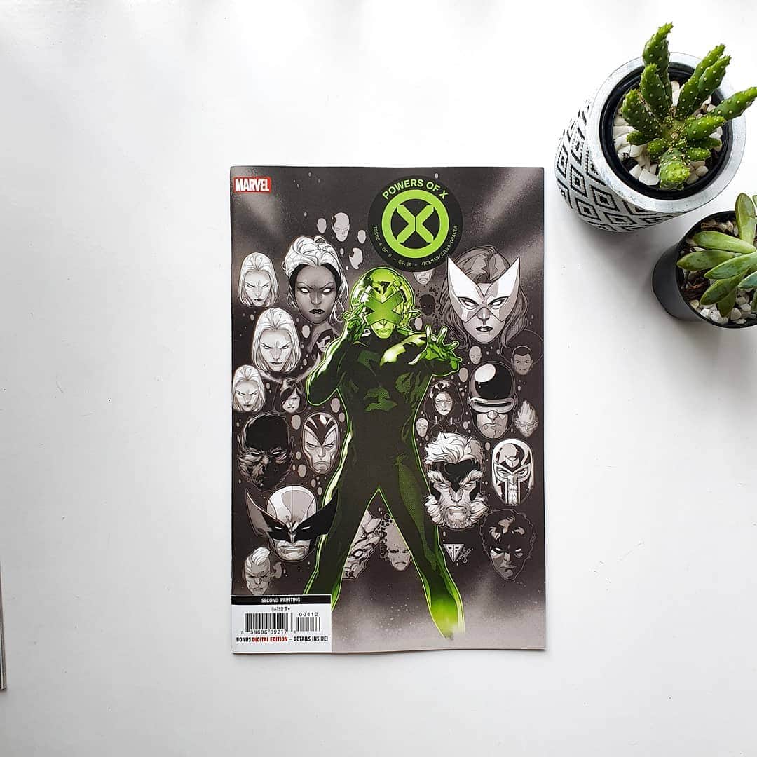 RB Silvaのインスタグラム：「Powers of X 4 2ND Printing Variant Cover. Thank you @marvel and @midtowncomics. ,,💚 #powersofx #xmen #xmenforever #marvel  #marvelcomics #RBSilva #martegracia #jonathanhickman」