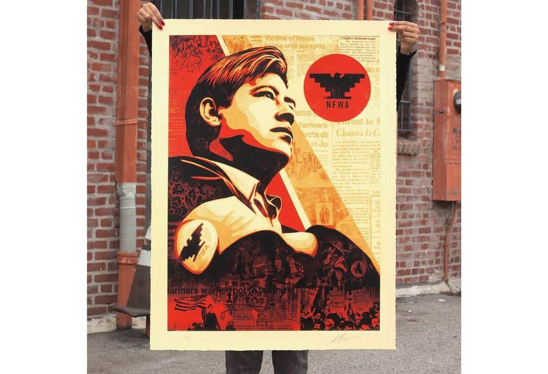 Shepard Faireyさんのインスタグラム写真 - (Shepard FaireyInstagram)「Every day should be #GivingTuesday! If you're looking for charities to support, be sure to check out my “American Civics” prints, where a portion of proceeds from each print will go to the corresponding charities (details below). This series is a collaboration between myself and @jimmarshallphoto's estate, which focuses on voting rights, gun control, prison reform, income inequality, and worker’s rights. The art I created for American Civics gives a face to social justice issues, to cultivate dialogue and encourage a vigorous push for solutions to societal problems. As part of this series, the “American Civics” exhibition was on view at @SubliminalProjects in 2016, but now these prints are available online! They are extremely limited, and are produced at a higher quality than my usual prints; all 30 x 40 inches, 4-color serigraph on varnished 100% cotton rag archival paper. Be sure to check out the details below! - Shepard ⠀⠀⠀⠀⠀⠀⠀⠀⠀⁣⁠⠀ Visit the link in bio to shop and support "American Civics" now. ⠀⠀⠀⠀⠀⠀⠀⠀⠀⁣⁠⠀ Workers’ Rights. A portion of proceeds will benefit United Farm Workers Foundation and the Jim Marshall Fellowship at UC Berkeley. ⠀⠀⠀⠀⠀⠀⠀⠀⠀⁣⁠⠀ Two Americas. A portion of proceeds will benefit @nokidhungry and the Jim Marshall Fellowship at UC Berkeley. ⠀⠀⠀⠀⠀⠀⠀⠀⠀⁣⁠⠀ Voting Rights. A portion of proceeds will benefit the NAACP Legal Defense and Educational Fund, Inc. @naacp_ldf and the Jim Marshall Fellowship at UC Berkeley. ⠀⠀⠀⠀⠀⠀⠀⠀⠀⁣⁠⠀ Gun Culture. A portion of proceeds will benefit @calibercollection and the Jim Marshall Fellowship at UC Berkeley. ⠀⠀⠀⠀⠀⠀⠀⠀⠀⁣⁠⠀ 4-Color Serigraph on Varnished 100% Cotton Rag Archival Paper. 30 x 40 inches. Signed by Shepard Fairey. $1,400. Max order: 1 per customer/household. *Orders are not guaranteed as demand is high and inventory is limited.* Multiple orders will be refunded. International customers are responsible for import fees due upon delivery.⁣ ⠀⠀⠀⠀⠀⠀⠀⠀⠀⁣⁠⠀ #givingtuesday #obey #obeygiant #jimmarshall #shepardfairey #charity #donate」12月4日 2時10分 - obeygiant
