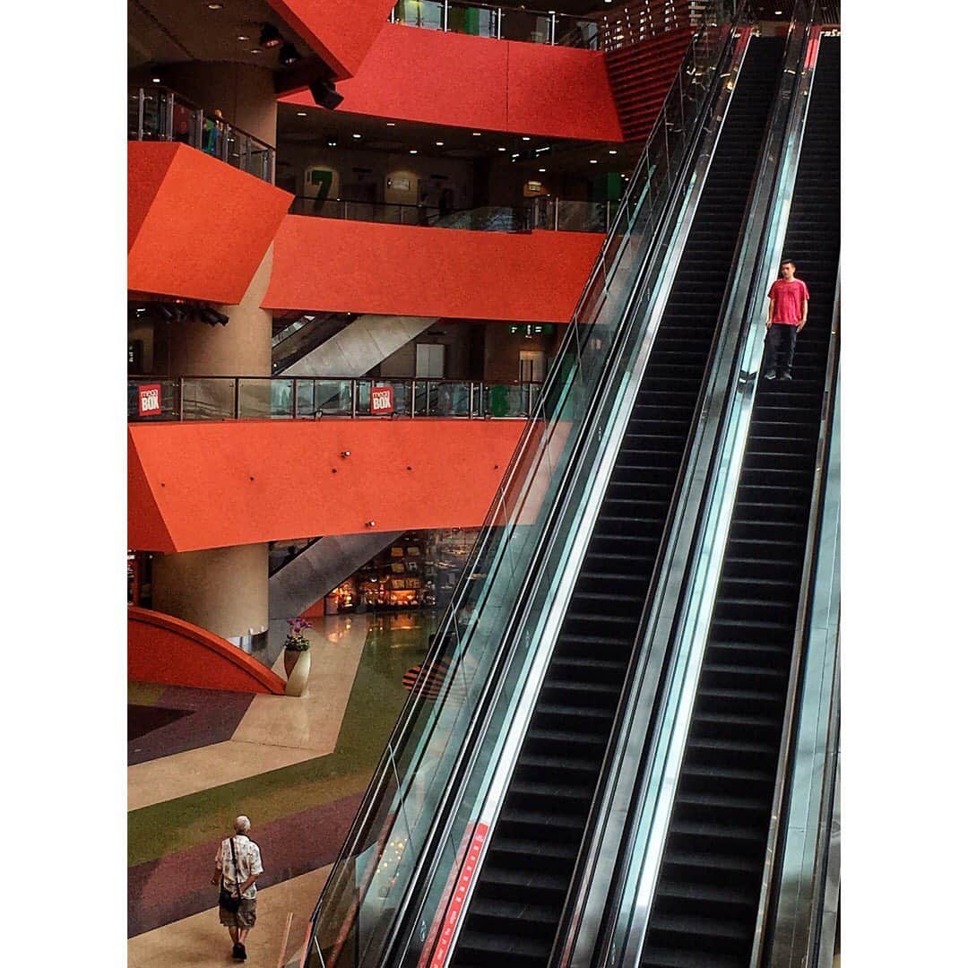 sunday_722のインスタグラム：「*﻿ Long escalator﻿ *﻿ Device: iPhone6s﻿ APPｓ: Snapseed/PS Express ﻿ *﻿ #stairwalkers﻿ #staircases_fireescapes_etc﻿ #sfe_w﻿ #mwjp﻿ #ShotOniPhone﻿ #ShotOniPhone6s﻿ #ShotOn_TG﻿ #allabouthongkong﻿ #discoverhongkong﻿ #waytohk_sunday_722﻿ #香港中毒﻿ #香港﻿ #capturehongkong﻿ #zolimahongkong﻿ #jj_mobilephotography﻿ #raw_mobile﻿ #tv_pointofview﻿ #tv_tinypeople﻿ #busystranger﻿ #samewheremagazine」