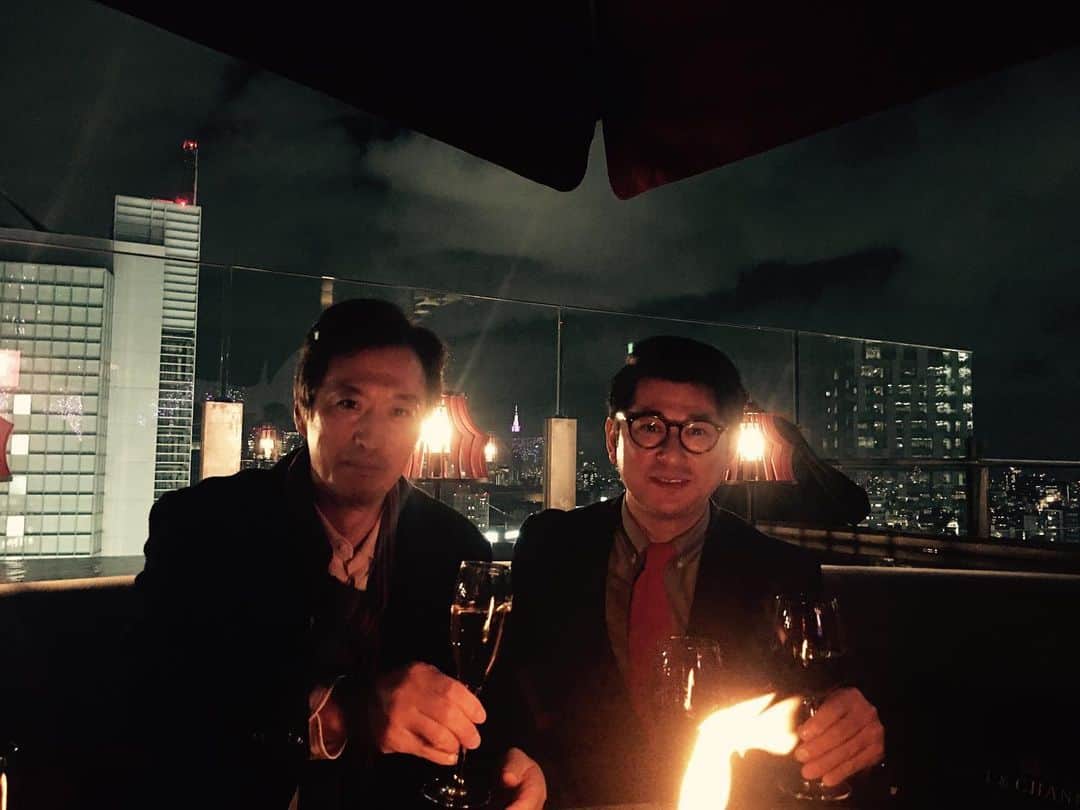 のインスタグラム：「綺麗な夜景でした #大鶴義丹#湯江タケユキ」