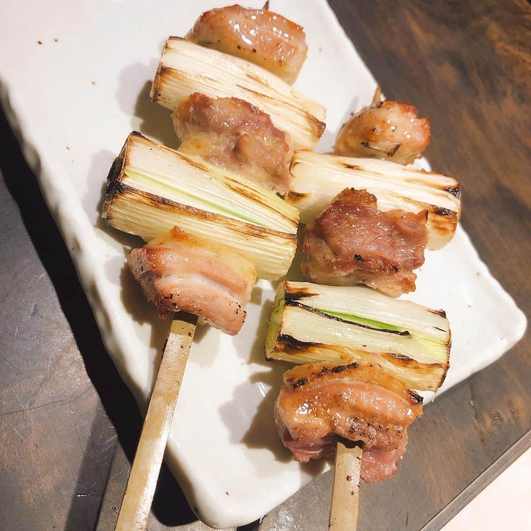 霧島さくらのインスタグラム：「ねぎま🐓 #ねぎま #ねぎま #ねぎま #ねぎま #ねぎま #ねぎま #ねぎま #焼き鳥大好き」