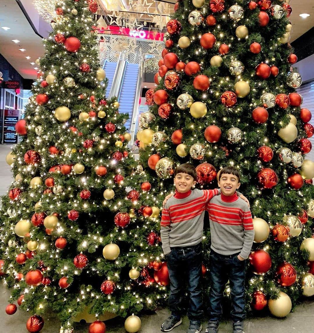 セリーナ・ジェイトリーさんのインスタグラム写真 - (セリーナ・ジェイトリーInstagram)「Guess who is on their best behaviour because Santa is coming ?  Lol being a mom of twins is such an adventure. Still answering the question “Are they twins?”... “No, the hospital was having a buy one, get one special.” @winstonjhaag @viraajjhaag  #momoftwins #twins #twinboys #twinsofinstagram #austrianboys #advent #bollywoodkids #starkids #twinstagram #bollywood #c #celina #winston #viraaj #haagbrothers #celinajaitley #celinajaitly #humour #christmastree #christmasiscoming」12月4日 18時03分 - celinajaitlyofficial