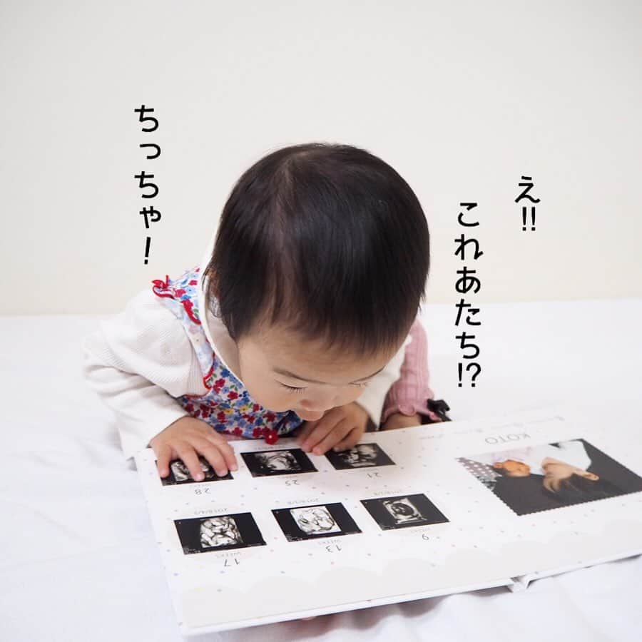 makikoさんのインスタグラム写真 - (makikoInstagram)「❤︎ ずっと放置してたことちゃんのエコー写真が、立派なアルバムに生まれ変わりました✨✨👏🏻 ．  体重や身長なども入れられるし、シンプルなデザインが可愛い🌱💕 ．  なんとかしなあかんなーと思いながらも母子手帳にエコー写真ためてる方は参考にしてください🐒❤️ ▶︎ @totsukitoka_album 【1000円offクーポンコード：888589】 ．  #13週のときの4Dエコーで男の子の可能性が高いと言われたことちゃん #そこから15週のときに一転して女の子 #そんなパターンもありました #エコー写真 #エコー写真アルバム #1歳 #生後15ヶ月 #女の子 #親バカ部」12月4日 21時09分 - batako93
