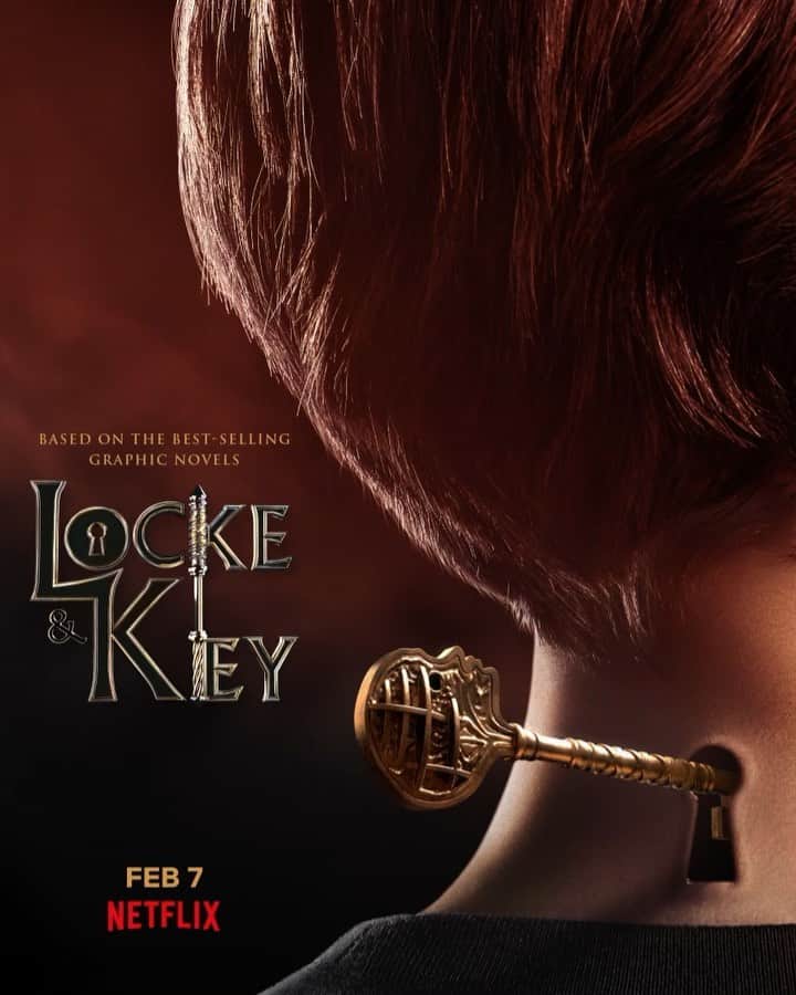 ダービー・スタンチフィールドのインスタグラム：「Breaking news!💥 Thrilled to announce @lockeandkeynetflix drops on #Netflix FEBRUARY 7th! 💥🗝💥 The entire company involved in this series is made up of INCREDIBLY TALENTED FABULOUS PEOPLE! 💥」