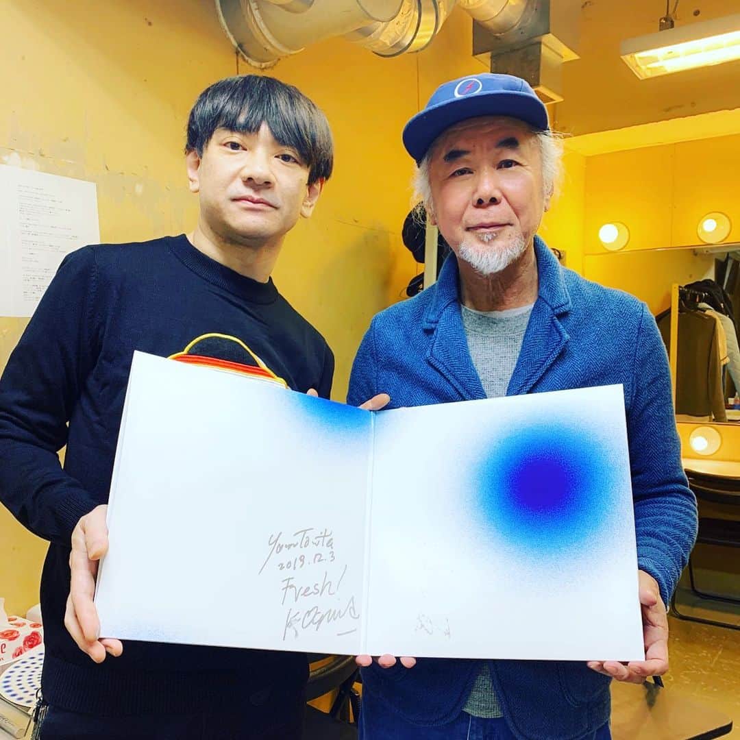 小山田圭吾のインスタグラム：「With Dr. Yann Tomita. Our guru.⚡️🧙🏻‍♂️⚡️ He remixed point of view point 20 years ago. #yanntomita #audiosciencelaboratory」