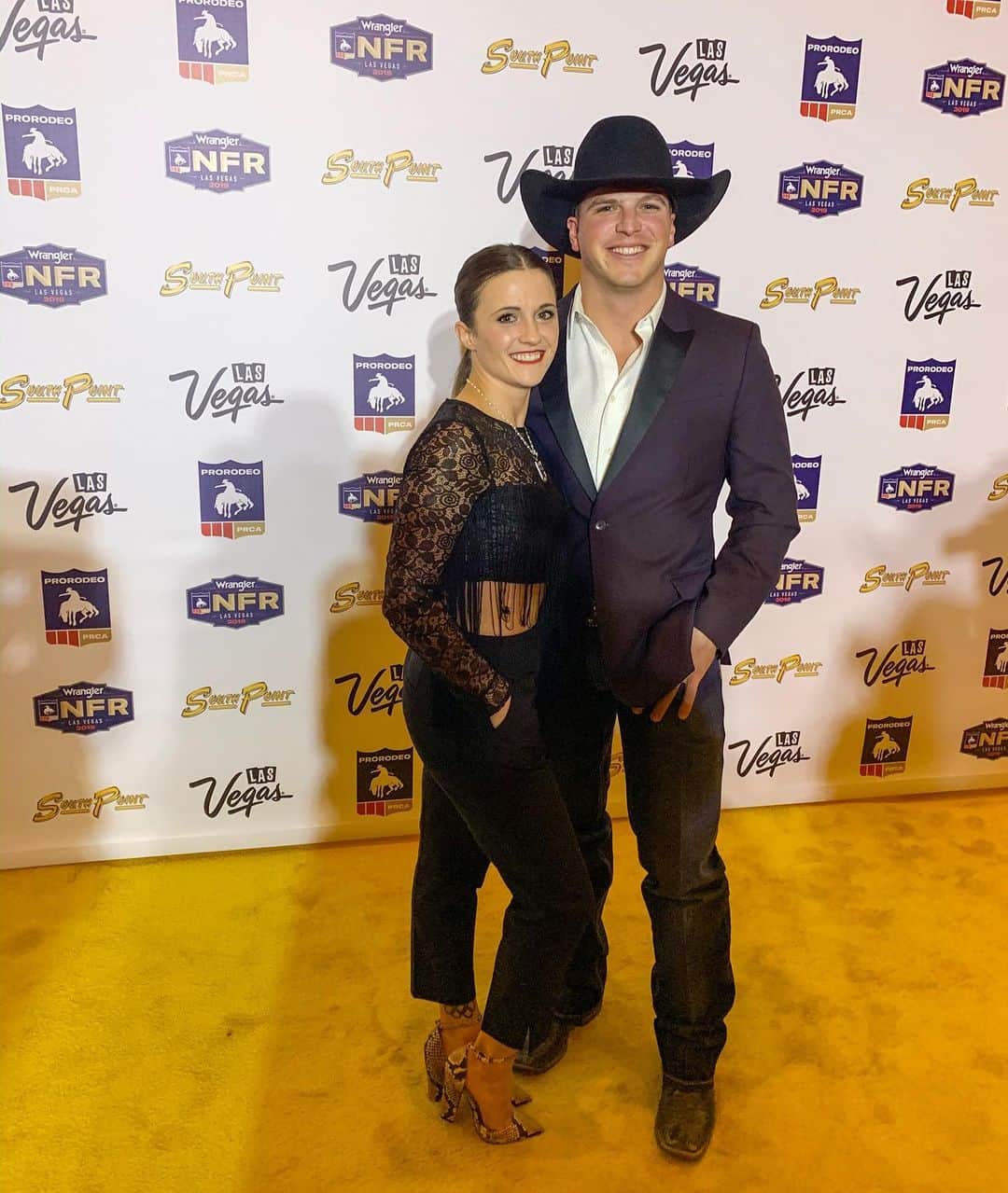 ペイジ・ローレンスのインスタグラム：「What a kick-off to our Vegas #NFR2019!! Can’t wait to watch you do your thing, #14!! 🥰👏🏻🥳」
