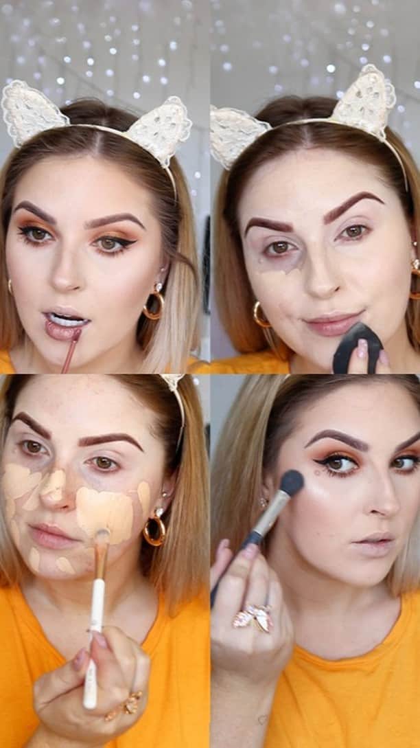 Shannonのインスタグラム：「i think i've missed fall/autumn for you guys, this would have been perfect!! But its still so pretty for whenever 😊 using the @toofaced Gingerbread Extra Spicy palette! love these warm shades so much! would you wear this look? comment your fav fall inspired emoji below if you would 🍂☕🍁😊 ~ #toofacedpartner Hangover Primer Born This Way Concealer Born This Way Foundation Born This Way Loose Powder Gingerbread Extra Spicy Palette Better Than Sex Mascara Sweet Tea Bronzer I Will Always Love You Blush Blinded By The Light Highlighter Melted Matte-talic in Faking It ~ Song 🎵 limbo by @thelostboysdj」