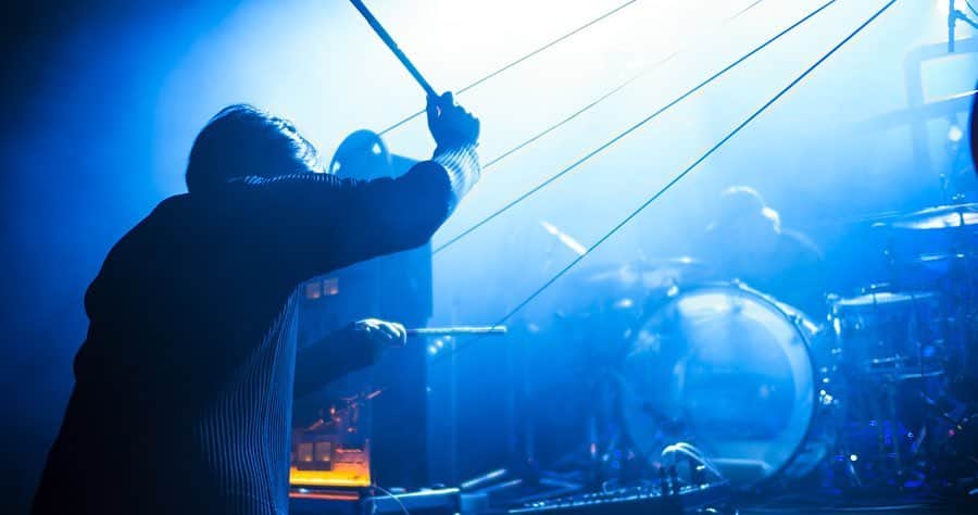 Open Reel Ensembleのインスタグラム：「✇____🥁﻿ ﻿ ✇_We played_✇﻿ Tape Tapping﻿ ﻿ ─﻿ ﻿ ✇_演奏しました_✇﻿ テープ・タップ﻿ ﻿ ﻿ from ZUTOMAYO's MOGU MOGU TOUR at Zepp Tokyo﻿ ﻿ #openreelensemble #eiwada #reeltoreel #tape #magnetikpunk  #ずっと真夜中でいいのに #潜潜ツアー #秋の味覚編﻿」