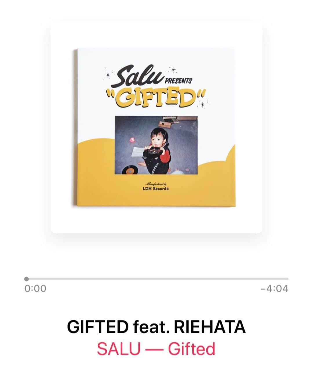 RIEHATAさんのインスタグラム写真 - (RIEHATAInstagram)「@salu_info 「GIFTED feat. RIEHATA」 It's Out🙏🙏🙏 Saluくんアルバム発売おめでとうございます🎊🎊🎊」12月5日 18時07分 - riehata