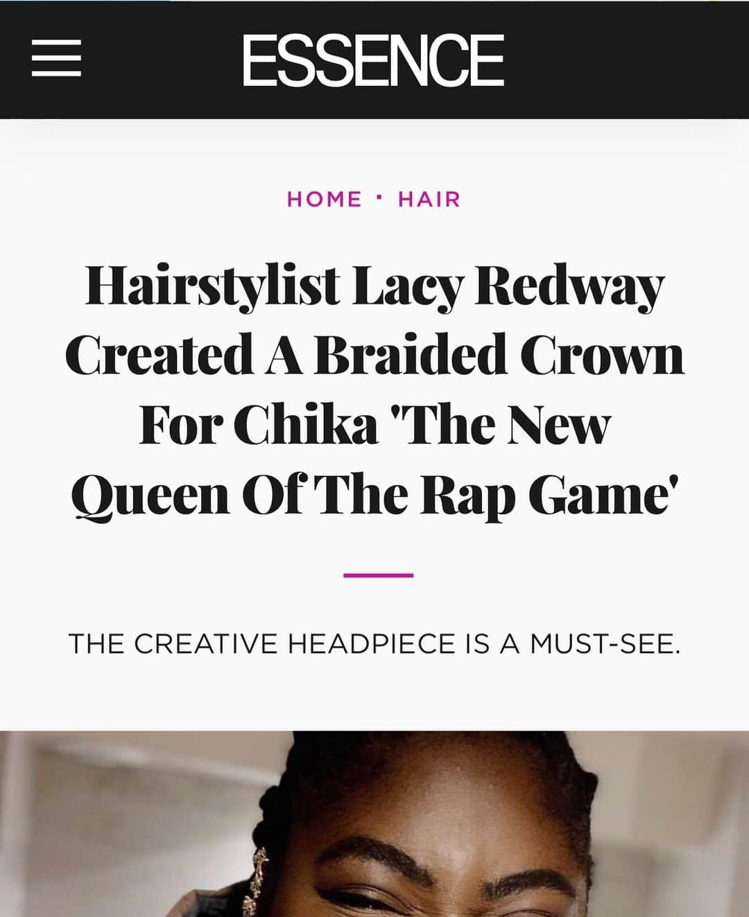 Lacy Redwayさんのインスタグラム写真 - (Lacy RedwayInstagram)「Something you can read before bed. LINKS IN THE BIO!  Thank you for the feature @essence . Look @chikalogy , we on Essence.com sis ! ❤️ See crown in previous post .」12月5日 12時39分 - lacyredway