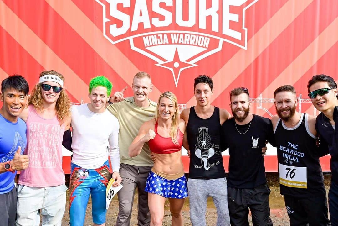 乾雅人のインスタグラム：「Welcome to Real Midoriyama🇯🇵SASUKE Ninja Warrior2019. Ninjas from all over the world participated. @jessiegraffpwr  @samkendricks  @jamierahn  @ashlinherbert  @jackiewko  @rene_casselly  @gilmarantz  @ali_hay_ninja  @anguuch_b  #ninjawarrior #americanninjawarrior  #ninjawarriorau #ninjawarriorgermany  #ninjawarriorisrael  #ninjawarrioruk #ninjawarriormongolian」