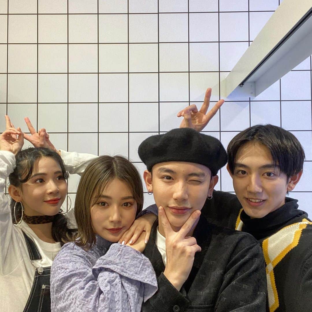浪花ほのかのインスタグラム：「、 、 、  4人で初めてのお仕事！！ 愛が溢れて楽しかった〜😍」