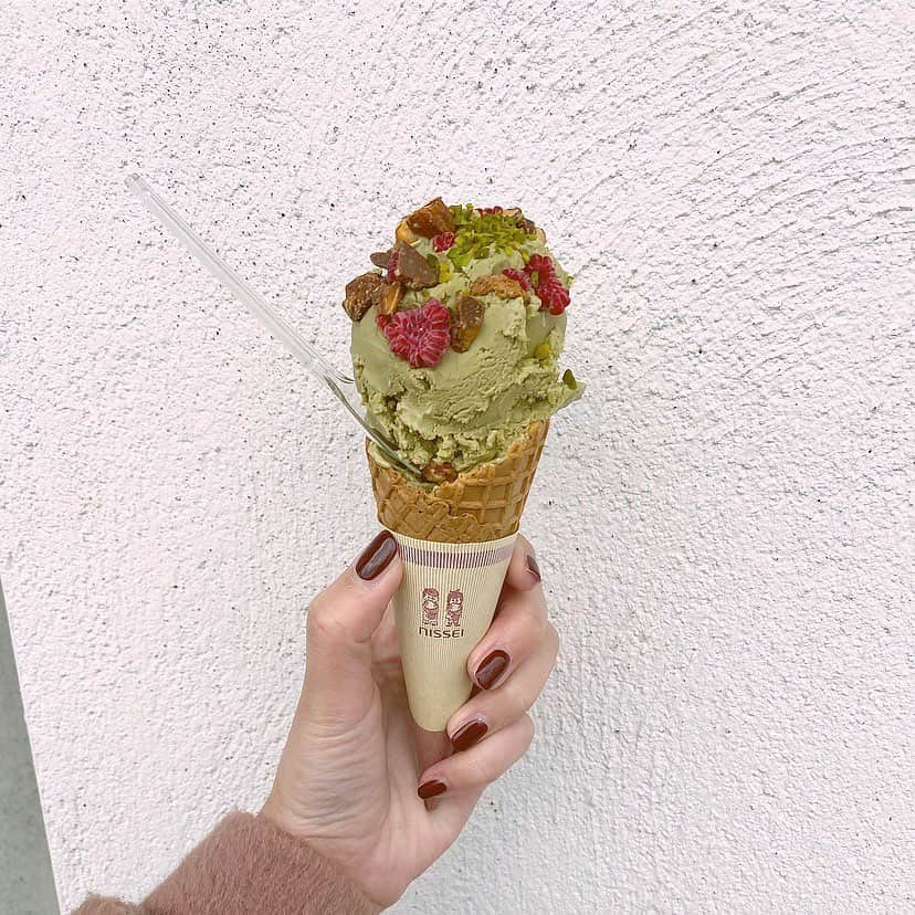 Maiさんのインスタグラム写真 - (MaiInstagram)「・ ピスタチオソフト美味しかった🍦✨ #ピスタチオソフトクリーム #丸玉屋洋菓子店」12月5日 21時16分 - maimaimai1016