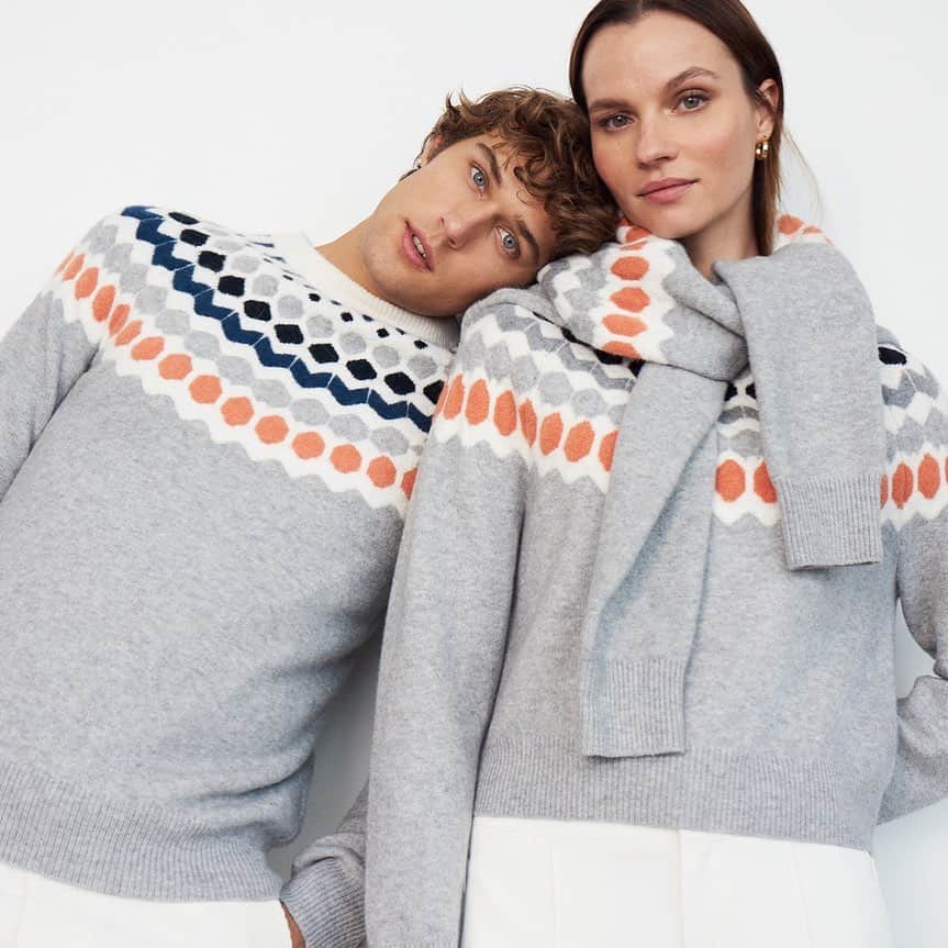 Club Monacoのインスタグラム：「Warm wishes. A wintry Fair Isle knit feels even cozier in a warm wool and alpaca blend.」