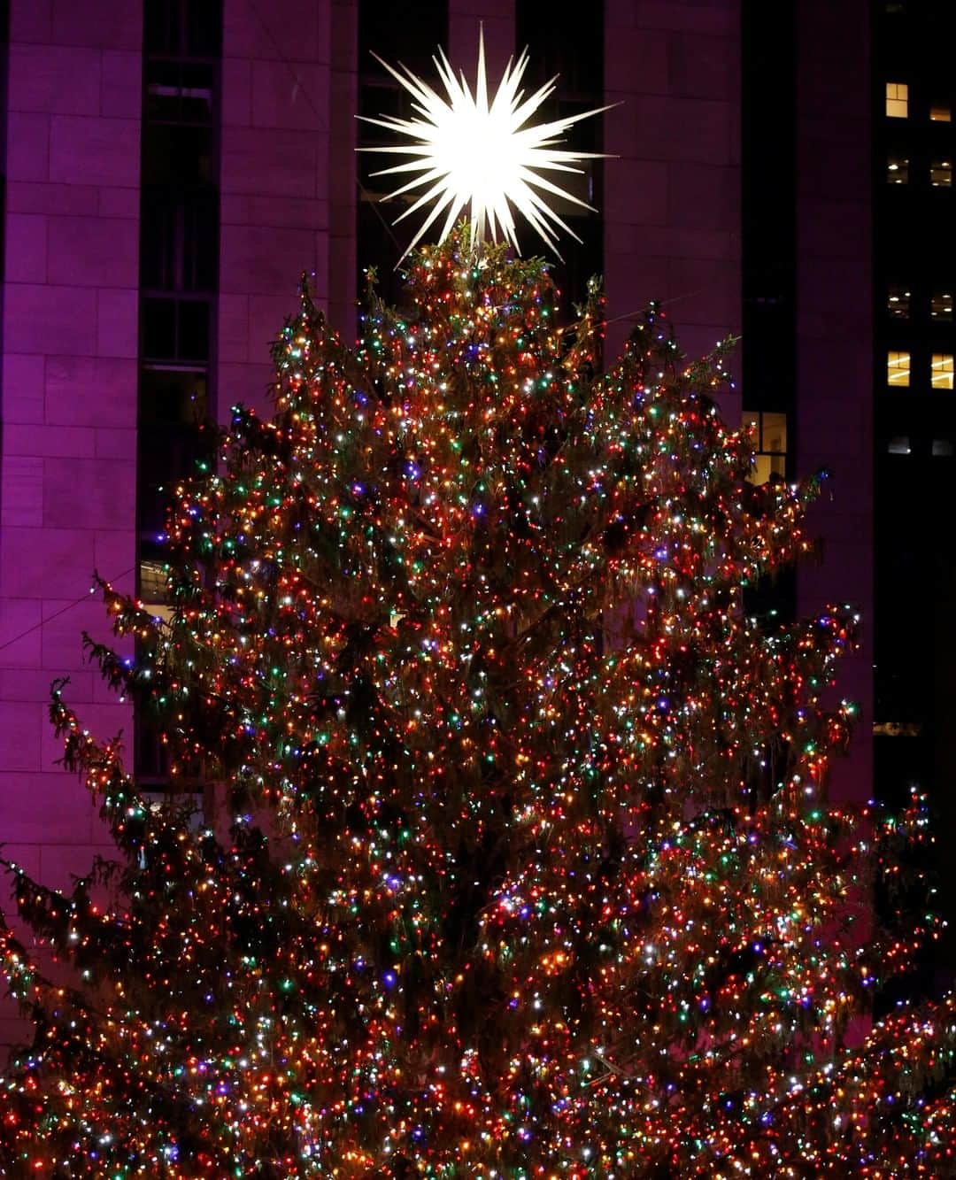SWAROVSKIさんのインスタグラム写真 - (SWAROVSKIInstagram)「The lights of the @rockefellercenter Christmas Tree sparkle as the #Swarovski star – designed by architect @DanielLibeskind – lights up the path for holiday joy. The glittering design spreads the message of peace as it beams across New York City– it’s time to embrace the festive mood! . . . #SwarovskiCreativeCollaborations #RockefellerCenter」12月5日 23時30分 - swarovski