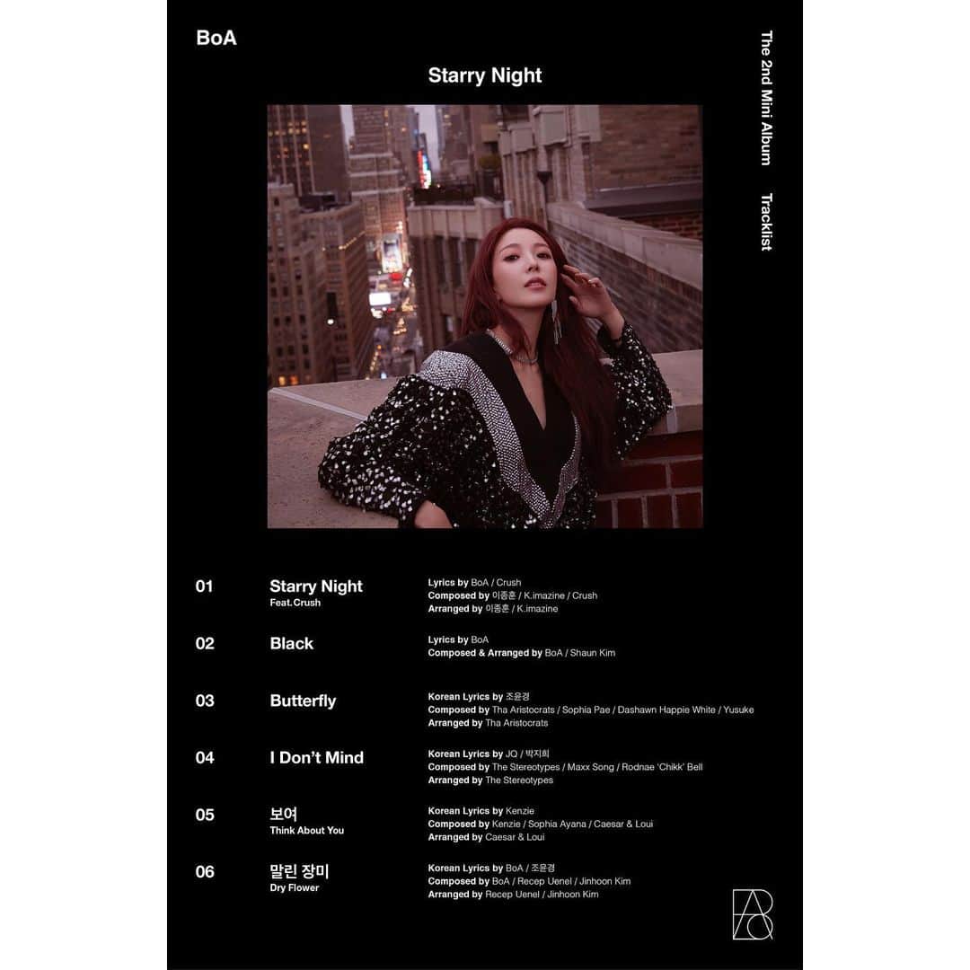 BoAのインスタグラム：「Starry night 2019.12.11 Revealed🖤」