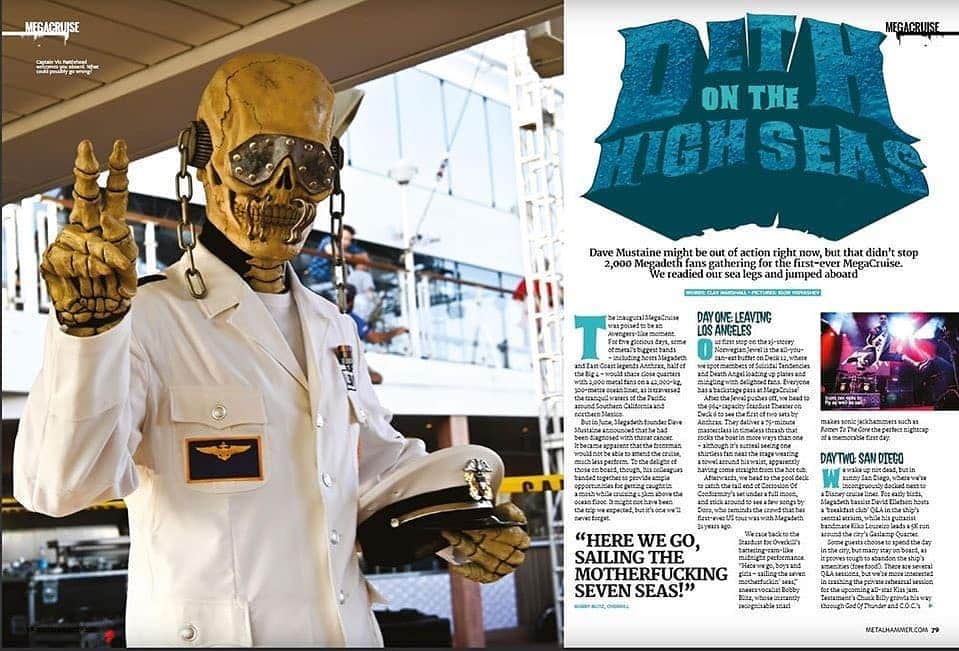 Megadethさんのインスタグラム写真 - (MegadethInstagram)「Cheers to @metalhammeruk for sailing with us on the first-ever MEGACRUISE! Cruise feature can be found in the January issue! Thank you @rockxposure for some cool images! #repost | @themegacruise」12月6日 8時24分 - megadeth