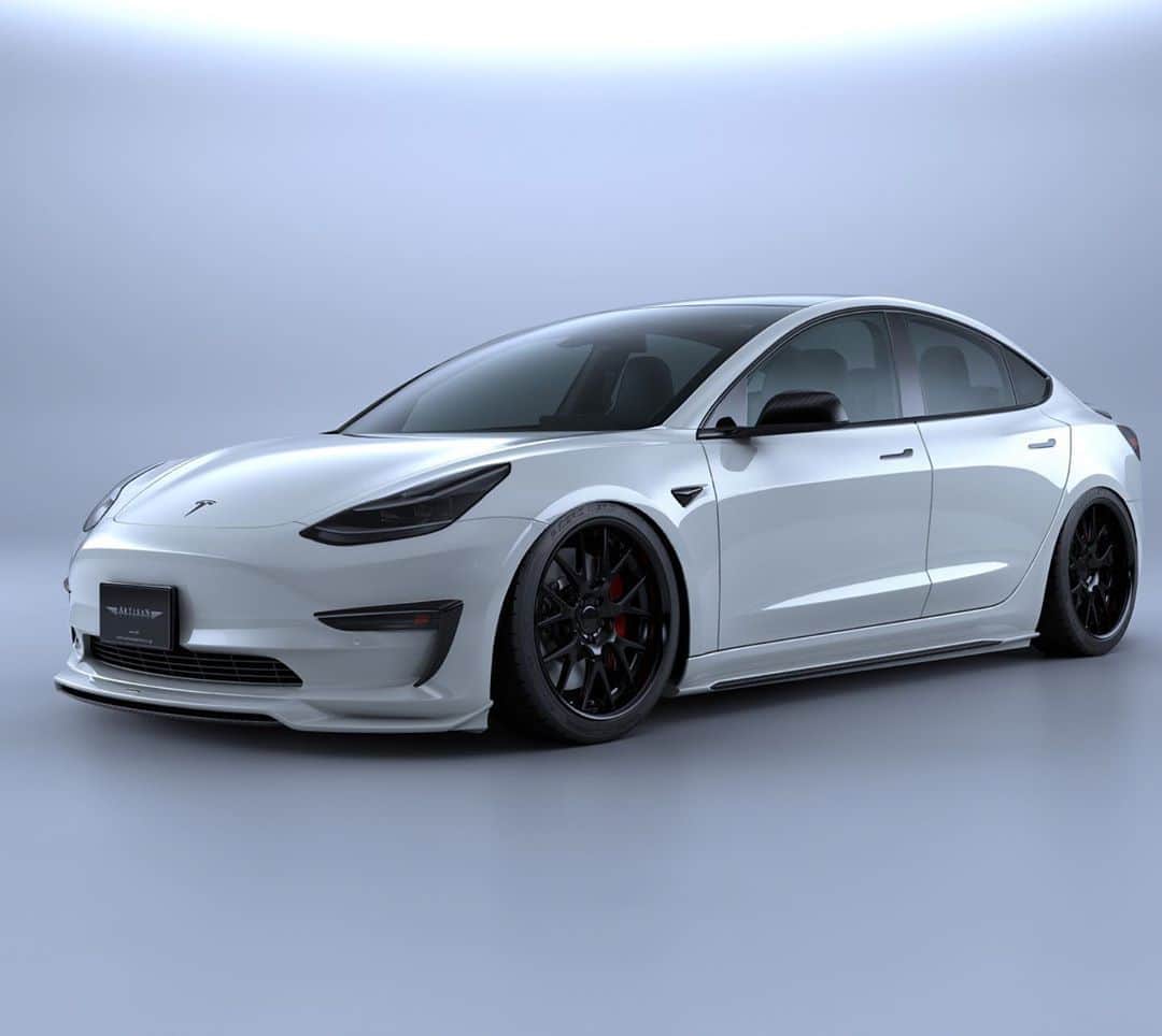 のインスタグラム：「TESLA Model 3 Bodykit：Artisan spirits/// Sportsline blacklabel  www.artisanspirits.co.jp www.office-kk.jp/ #OFKJP #officek #artisanspirits #artisan #アーティシャンスピリッツ #アーティシャン #blacklabel  #tesla #teslamotors #teslamodel3 #model3 #ev #electriccar #teslaclub #teslamotorsclub #evasivemotorsports #ravspecjdm #butlertire #jworksunlimited #premierautowerkz #suvproject #kanooperformance #car_life_staff #トラウム #車庫小舗 #nigeljdmparts #advancedautoperformance  #ottoautoservice #mr__lexus #jackspna」
