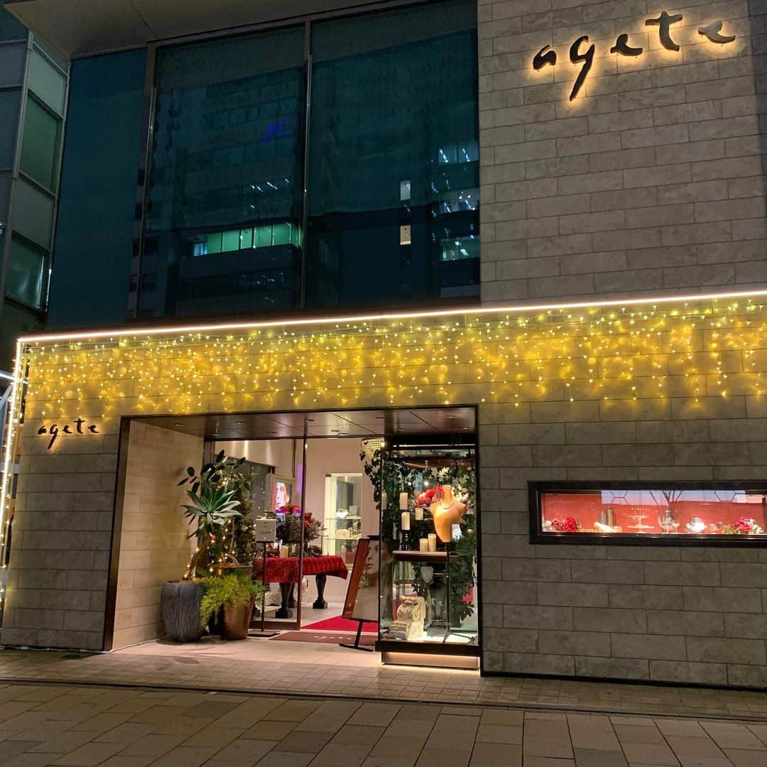 ageteさんのインスタグラム写真 - (ageteInstagram)「. 【2019 agete Christmas Party】﻿ イルミネーションの煌めきとともに、街もクリスマスムードが高まってきましたね。﻿ ﻿ アガット 青山本店をはじめ路面店もイルミネーションに包まれ、クリスマスの装いに。﻿ ﻿ また、12/7(土)・12/8(日)の2日間、アガット 青山本店/ アガット 銀座/ アガット 肥後橋/ アガット 高松の路面4店舗にて、クリスマスパーティーを開催いたします。﻿ 期間中、10%OFF(ブライダル・アガット 銀座店を除く)でお買い物をお楽しみいただけるほか、フードやドリンクもご用意しております。﻿ ﻿ お友達や大切な方と一緒に、楽しい時間をお過ごしください。﻿ ﻿ 皆様のご来店を心よりお待ちしております。﻿ ﻿ #agete #jewelry #accessory #agete_aoyama #agete_ginza #agete_higobashi #agete_takamatsu #christmasparty #aoyama #ginza #higobashi #takamatsu #アガット青山本店 #アガット銀座 #アガット肥後橋 #アガット高松 #クリスマスパーティー #青山 #銀座 #肥後橋 #高松 #christmas #クリスマス﻿」12月6日 19時16分 - agete_official