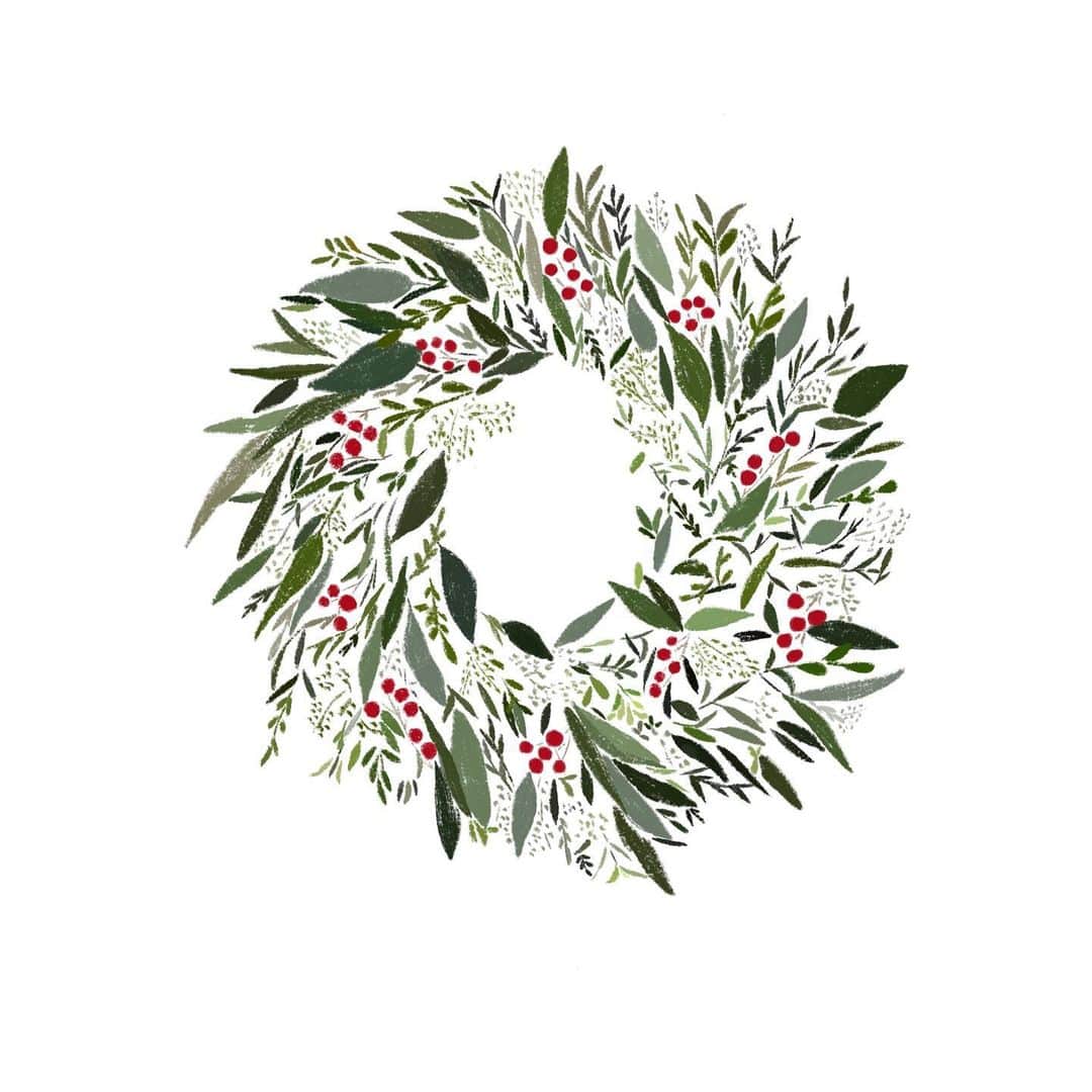 Apricots Artのインスタグラム：「Happy Friday🎄❤💚 . Illusted by Yuri #apricotsart」